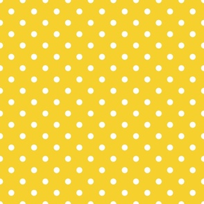 Yellow With White Dots - Medium (Fall Rainbow Collection)