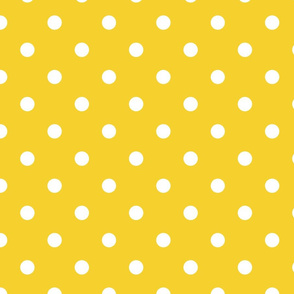 Yellow With White Polka Dots - Large (Fall Rainbow Collection)