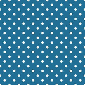 Blue With White Dots - Medium (Fall Rainbow Collection)
