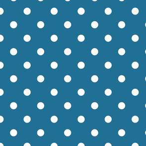 Blue With White Polka Dots - Large (Fall Rainbow Collection)
