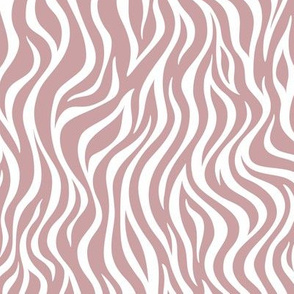 Zebra Pattern - Pale Mauve and White