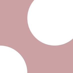Jumbo Polka Dot Pattern - Pale Mauve and White