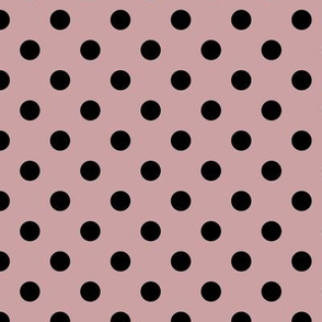 Polka Dot Pattern - Pale Mauve and Black