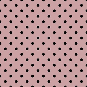 Small Polka Dot Pattern - Pale Mauve and White