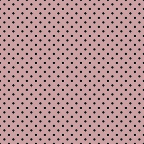 Tiny Polka Dot Pattern - Pale Mauve and Black