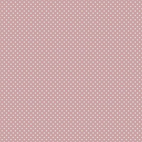 Micro Polka Dot Pattern - Pale Mauve and White