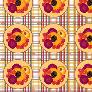 stone fruit country plaid