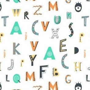 Cute monster alphabet