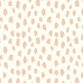 Painted dash /animal spots - small - Cream & Baby pink