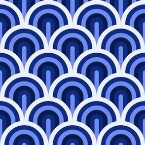 Blue Scallop Pattern