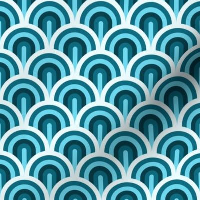 Teal Scallop Pattern
