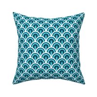 Teal Scallop Pattern