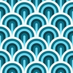 Teal Scallop Pattern