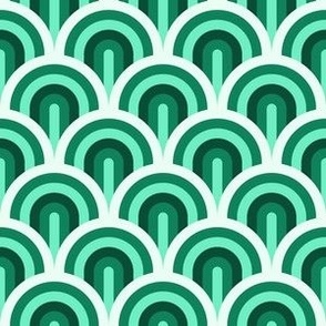 Green Scallop Pattern