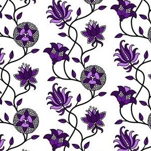 Purple Creeping Floral Ivy