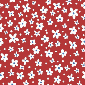 Red Ditsy Floral