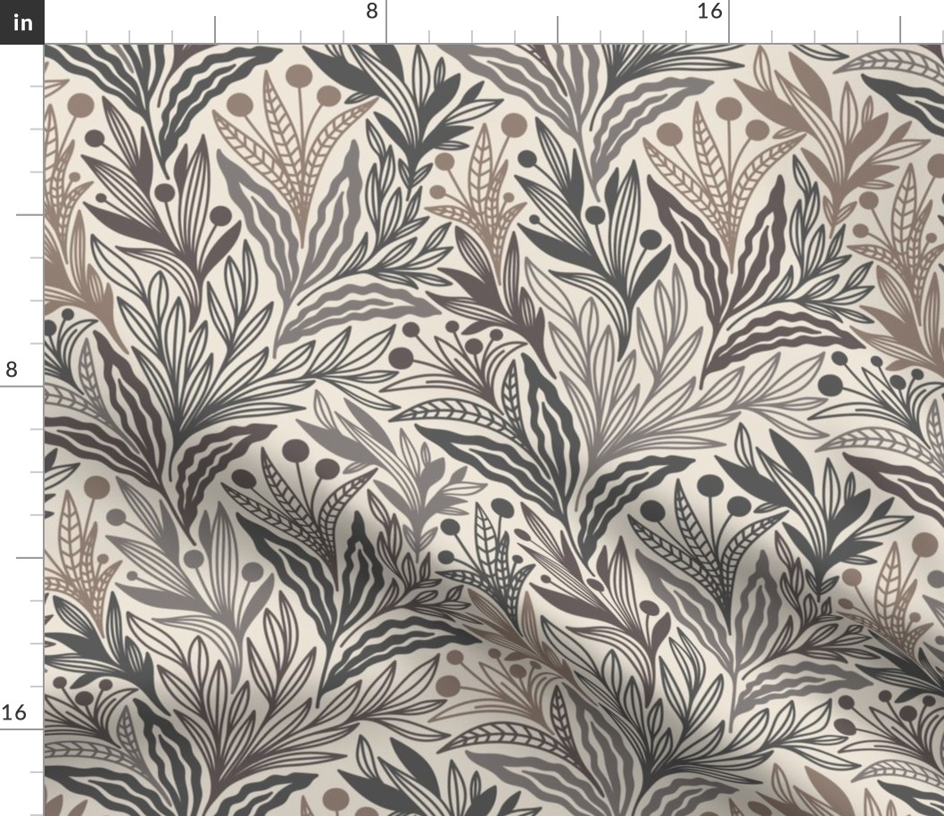 BEIGE PLANT PATTERN