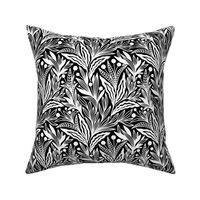 BLACK AND WHITE PLANT PATTERN