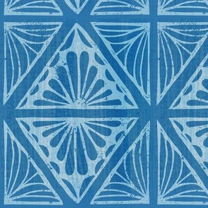 geometrical dark blue batik printing