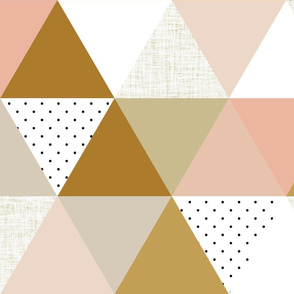 triangle wholecloth: tortilla, 38-9, latte, linen, 39-9, cider, hazelwood, latte linen, black swiss dots