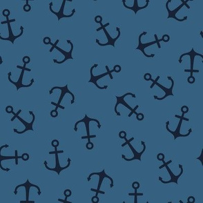 Anchors. Dark blue background