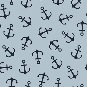 Anchors. Light blue background