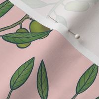 Tuscan Olive Chintz on Blush Pink - Large