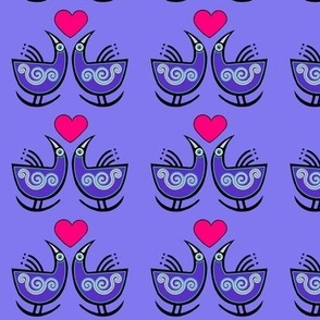 Mayan rocking love chickens purple on purple