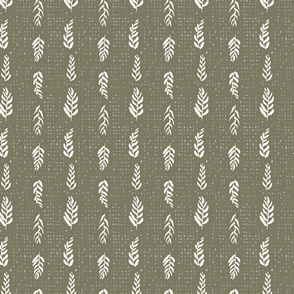 Vertical Ferns : grey & cream