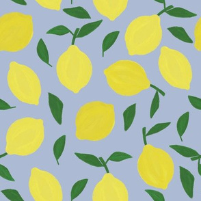 sky gouache painted lemons