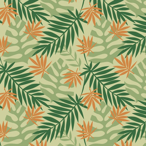 Tropical Palms - Green