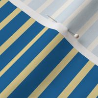 Venetian Stripe — blue &  butter yellow