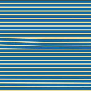 Venetian Stripe — blue &  butter yellow