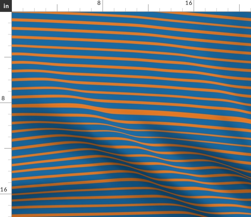 Venetian Stripe — blue & orange