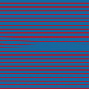 Venetian Stripe — blue & red