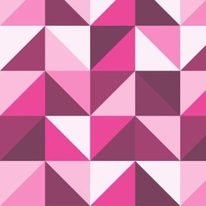 Pink Retro Geometric Triangles