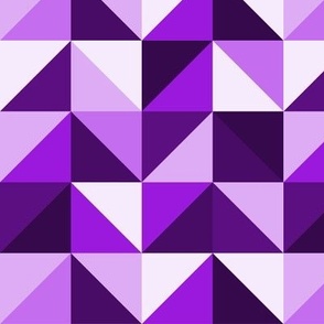 Violet Purple Retro Geometric Triangles