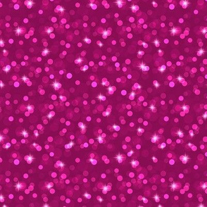 Small Sparkly Bokeh Pattern - Deep Magenta Color