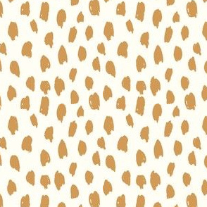 Painted dash /animal spots - small Mustard 