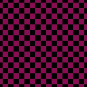 Checker Pattern - Deep Magenta and Black
