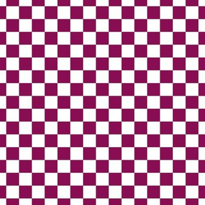 Checker Pattern - Deep Magenta and White