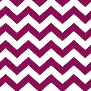 Chevron Pattern - Deep Magenta and White