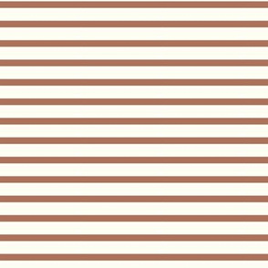 Boho Stripe - Russet and cream