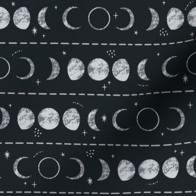 Moon phases. Dark background