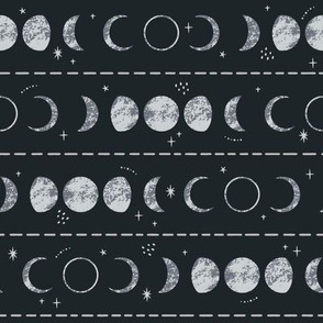 Moon phases. Dark background