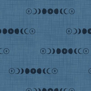 Moon phases. Blue background