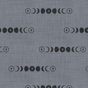 Moon phases. Gray background