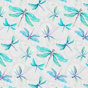 Dragonflies on Paisley - Small