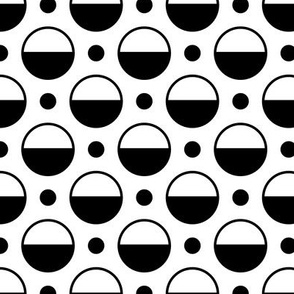 Pattern 0125 - black and white circles