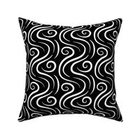 Pattern 0129 - abstract black and white swirls